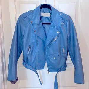 Zara Basic Faux Leather Moto Jacket